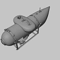 Silver Metal Water Vehicle With Streamlined Body For Underwater Exploration Use