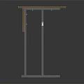 Modern Wooden Table with Metal Legs Simple Design for Home Office Use
