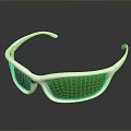 Stylish White Frame Sunglasses With Green Reflective Lenses For Modern Fashion Look