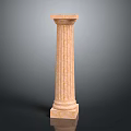 Elegant Classical Marble Column With Fluted Design Decorative Base And Capital