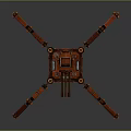 Turret Turntable Railgun Sci-fi Tower Defense Game Tower Defense Sci-fi Turret Game Turret Game Battery 3d model