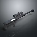 Modern Tactical Sniper Rifle With Scope And 3D Rendered Design 3d model