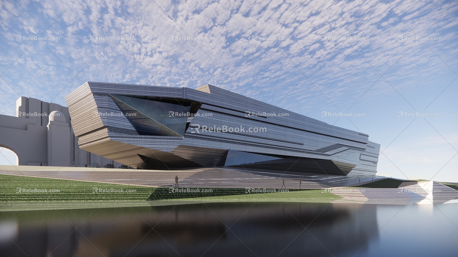 Modern Museum Architecture Museum Exhibition Hall 3d model