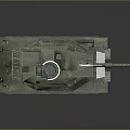 Green Modern Military Tank With Turret Cannon Tracks And Armored Design