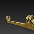 Modern Golden Decorative Ornament Set With Curved Design And Shiny Surface