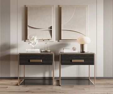 Modern bedside table 3d model