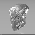 Futuristic Tactical Helmet Design with Mechanical Details for Sci Fi Apparel