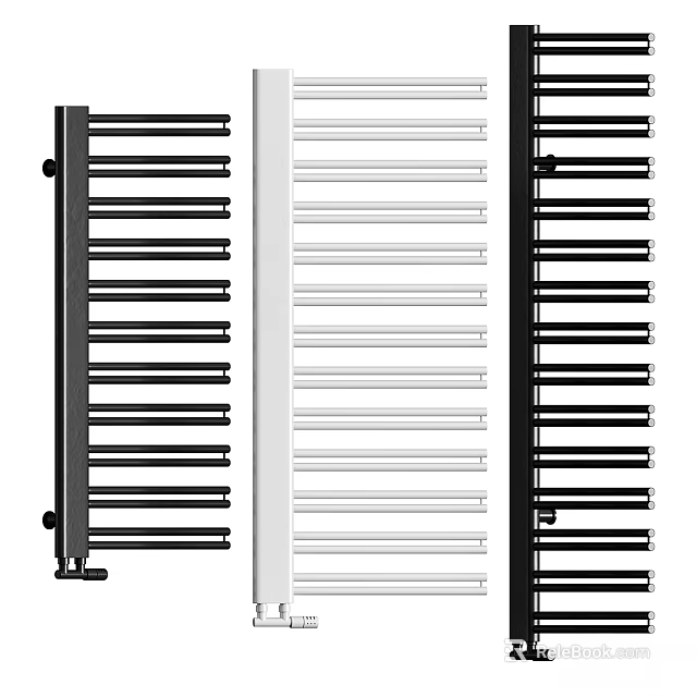 Modern Bathroom Accessories Towel Rail with Three Color Options Wall Mounted Design 3d model 