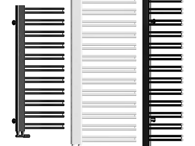 Modern Bathroom Accessories Towel Rail with Three Color Options Wall Mounted Design 3d model