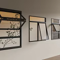 Modern Casement Windows With Sleek Black Frames And Clear Glass In Open Position