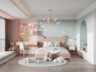 Nordic Children's Room Girls Children's Room 3d model