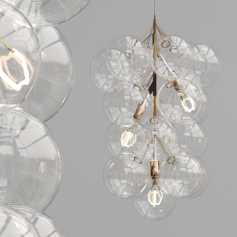 modern chandelier glass ball chandelier 3d model