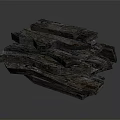 Natural Stacked Wood Stone Pieces Featuring Rustic Texture for Home Decor and Construction