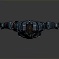 Functional Mechanical Armor Suit With Blue Glowing Details For Daily Use