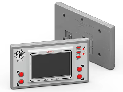 Retro Showtech Handheld Gaming Device With Screen Red Buttons And Directional Pad 3d model