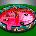 Children's Colorful Inflatable Circular Play Area With Numbers And Patterns