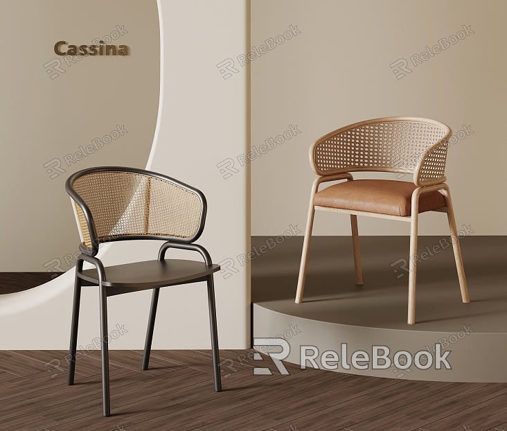 Quiet Rattan Chair Dining Chair Leisure Chair model