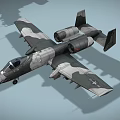Military Fighter Jet With Camouflage Paint Twin Engines And Star Insignia On Wings
