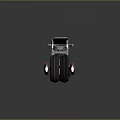 Futuristic Motorcycle With Streamlined Design Metallic Silver Body And Red Accents