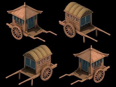 Chinese carriage 3d model