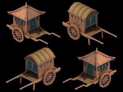 Chinese carriage 3d model