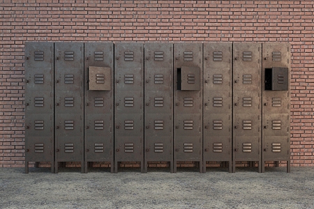 Public Facilities Locker Cabinet 3d model