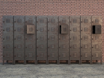 Public Facilities Locker Cabinet 3d model