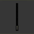 Black Long Cylindrical Cup With Gold Accents And Sleek Modern Design