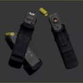 Modern Tactical Pistol with Black Grip Metal Barrel and Magazine Safety Indicator