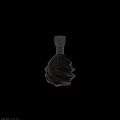 Tech Exhibition Hall Showcases Transparent Irregular Glass Bottle With Dark Liquid Geometric Design Square Cap