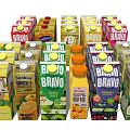 Assorted Fruit Juice Beverages From Bravo Sunki With Lemon Apple Blueberry Guava In Boxes Bottles