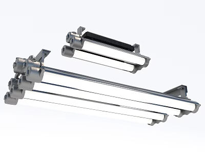 Modern Linear Chandelier With Metal Frame For Bright Interior Lighting 3d model