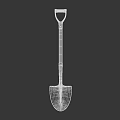 Durable Green Garden Shovel With Wooden Handle And Metal Blade
