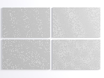 Perforated background wall gradient orifice plate random luminous orifice plate gradient punching plate perforated aluminum plate perforated wall panel 3d model