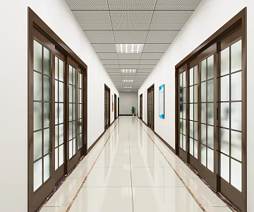 Modern aisle 3d model