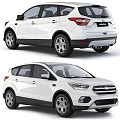 Ford White SUV Exterior Design With Front Face And Rear End Details