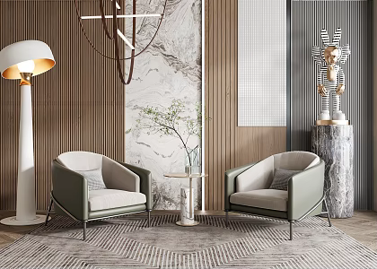 Modern leisure sofa combination leisure sofa chair 3d model
