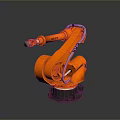 Orange KUKA Industrial Robot Arm As Key Automation Equipment In Manufacturing Industry