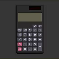 Modern Electronic Calculator With Digital Display Numeric Keypad And Function Keys