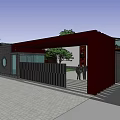 Modern Office Building With Glass Curtain Walls And Outdoor Plaza Seating Areas