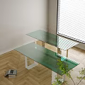 Modern Glass Coffee Table With Metal Frame And Sleek Design In Living Room Interior