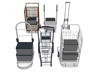 Airport Luggage Cart 3d model