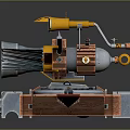Turret Turntable Railgun Sci-fi Tower Defense Game Tower Defense Sci-fi Turret Game Turret Game Battery 3d model
