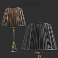 Elegant Table Lamps With Pleated Lampshades And Gold Accent Bases