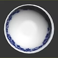 Three Stacked Blue And White Floral Pattern Porcelain Bowls For Daily Home Use