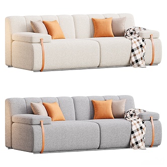 Modern double sofa 3d model