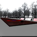 Snowy Winter Track With Audi Branded Signage Parked Cars And Bare Trees Surrounding