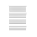 White Architectural Decorative Moldings With Various Styles For Interior Design
