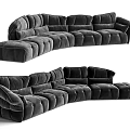 Modern Multiplayer Sofa Shaped Sofa 3d model