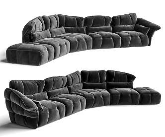 Modern Multiplayer Sofa Shaped Sofa 3d model